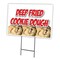 Signmission Deep Fried Cooki Dough Yard & Stake outdoor plastic coroplast window, C-2436 Deep Fried Cooki Dough C-2436 Deep Fried Cooki Dough - alternate 1